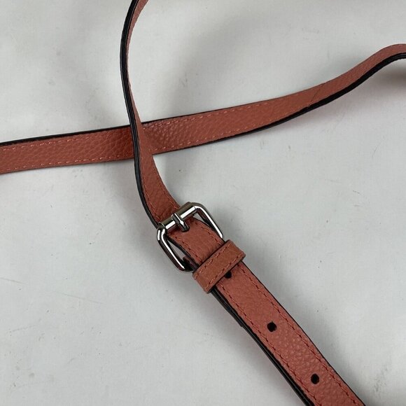 VINCE CAMUTO Crossbody Purse Bag Pebbled Leather Zip Pockets Salmon - Picture 8 of 10